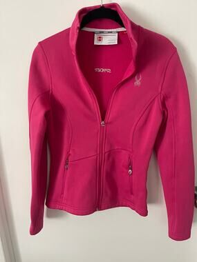 Women's Spyder Core Pink Jacket Full Zip Fleece Lined SIZE Small/Petite